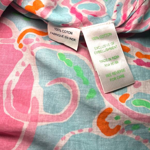 Lilly Pulitzer Courtney Jellies Be Jammin Jelly Fish 3/4 Sleeve Tunic Dress Sz S - Picture 6 of 6